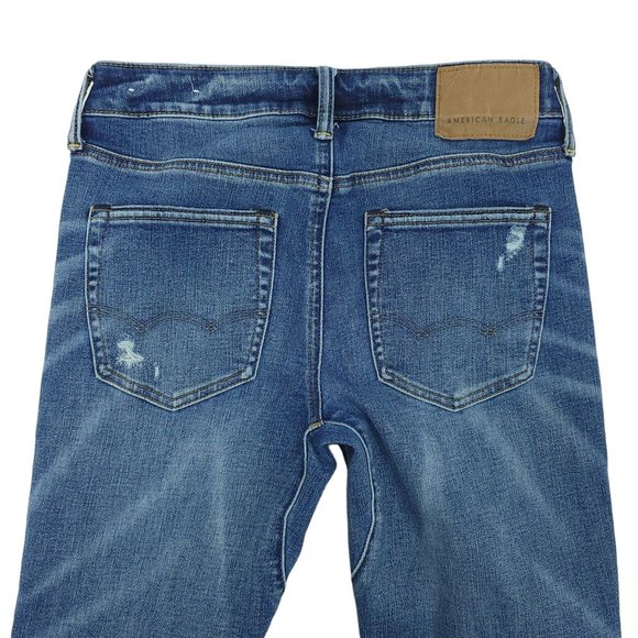 American Eagle Airflex + Jeans Move Free Slim Stretch Mens 29x32 Distressed Blue - Picture 12 of 12